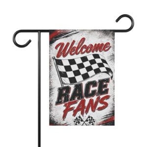 Welcome Race Fans Checkered Flag Racing Fans Garden Flag 1.jpg
